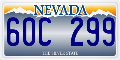 NV license plate 60C299
