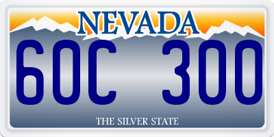NV license plate 60C300
