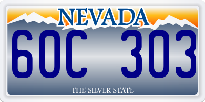 NV license plate 60C303