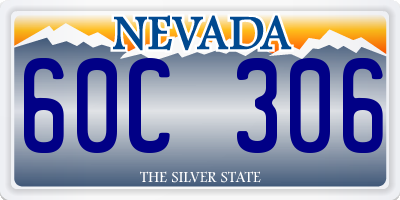 NV license plate 60C306