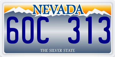 NV license plate 60C313