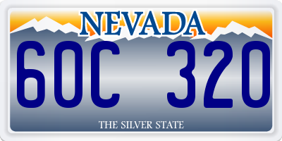 NV license plate 60C320