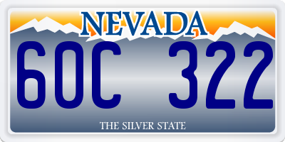 NV license plate 60C322