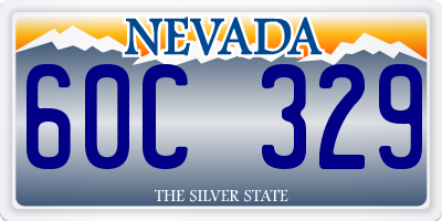 NV license plate 60C329