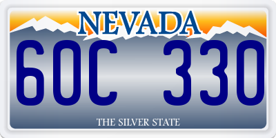 NV license plate 60C330