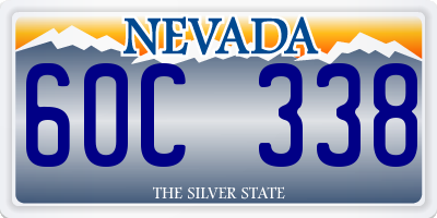 NV license plate 60C338