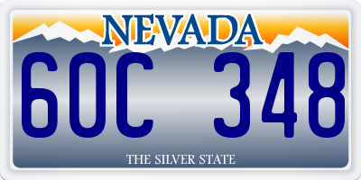 NV license plate 60C348