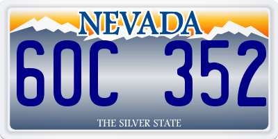 NV license plate 60C352