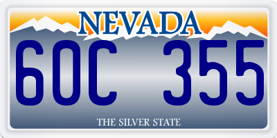 NV license plate 60C355