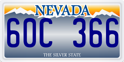 NV license plate 60C366