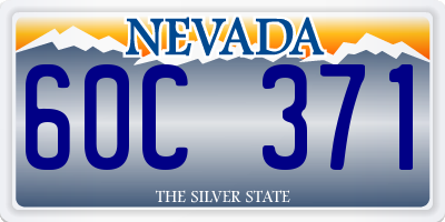 NV license plate 60C371