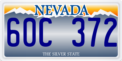 NV license plate 60C372