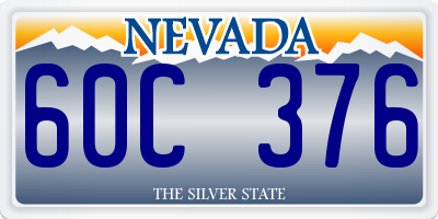 NV license plate 60C376
