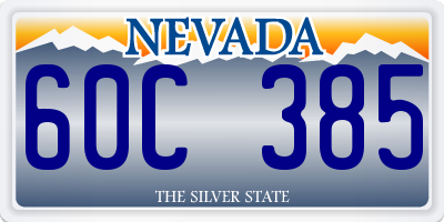 NV license plate 60C385