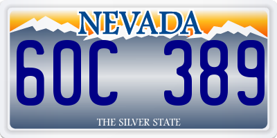 NV license plate 60C389