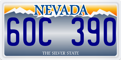 NV license plate 60C390