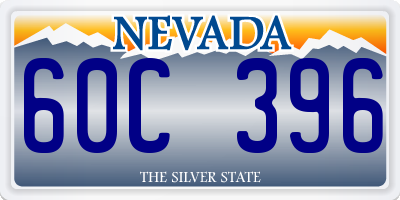 NV license plate 60C396