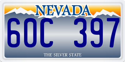 NV license plate 60C397
