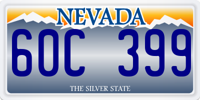 NV license plate 60C399