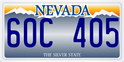 NV license plate 60C405