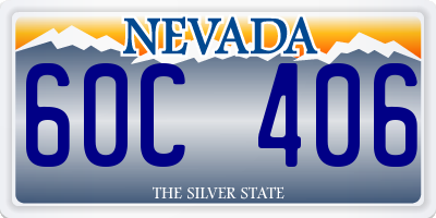 NV license plate 60C406