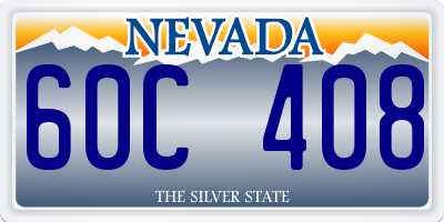 NV license plate 60C408