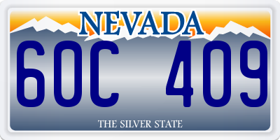 NV license plate 60C409