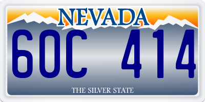 NV license plate 60C414