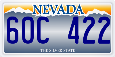 NV license plate 60C422