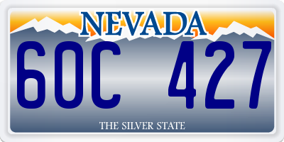 NV license plate 60C427