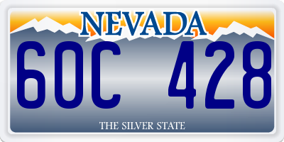 NV license plate 60C428