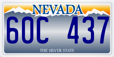 NV license plate 60C437