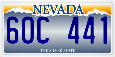 NV license plate 60C441