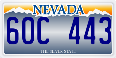 NV license plate 60C443