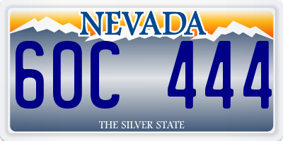 NV license plate 60C444