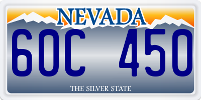 NV license plate 60C450