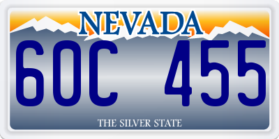 NV license plate 60C455