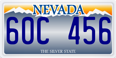 NV license plate 60C456