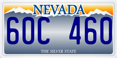 NV license plate 60C460