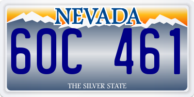 NV license plate 60C461