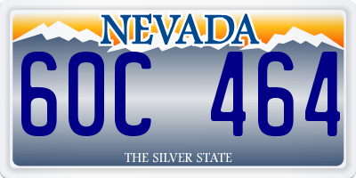 NV license plate 60C464