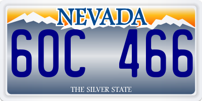 NV license plate 60C466