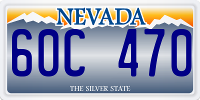 NV license plate 60C470
