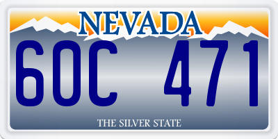 NV license plate 60C471