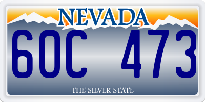 NV license plate 60C473