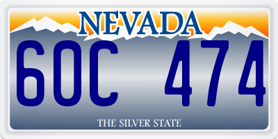 NV license plate 60C474