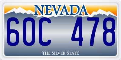 NV license plate 60C478