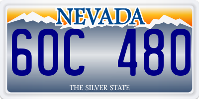 NV license plate 60C480