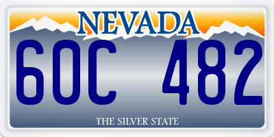 NV license plate 60C482