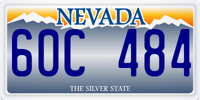 NV license plate 60C484
